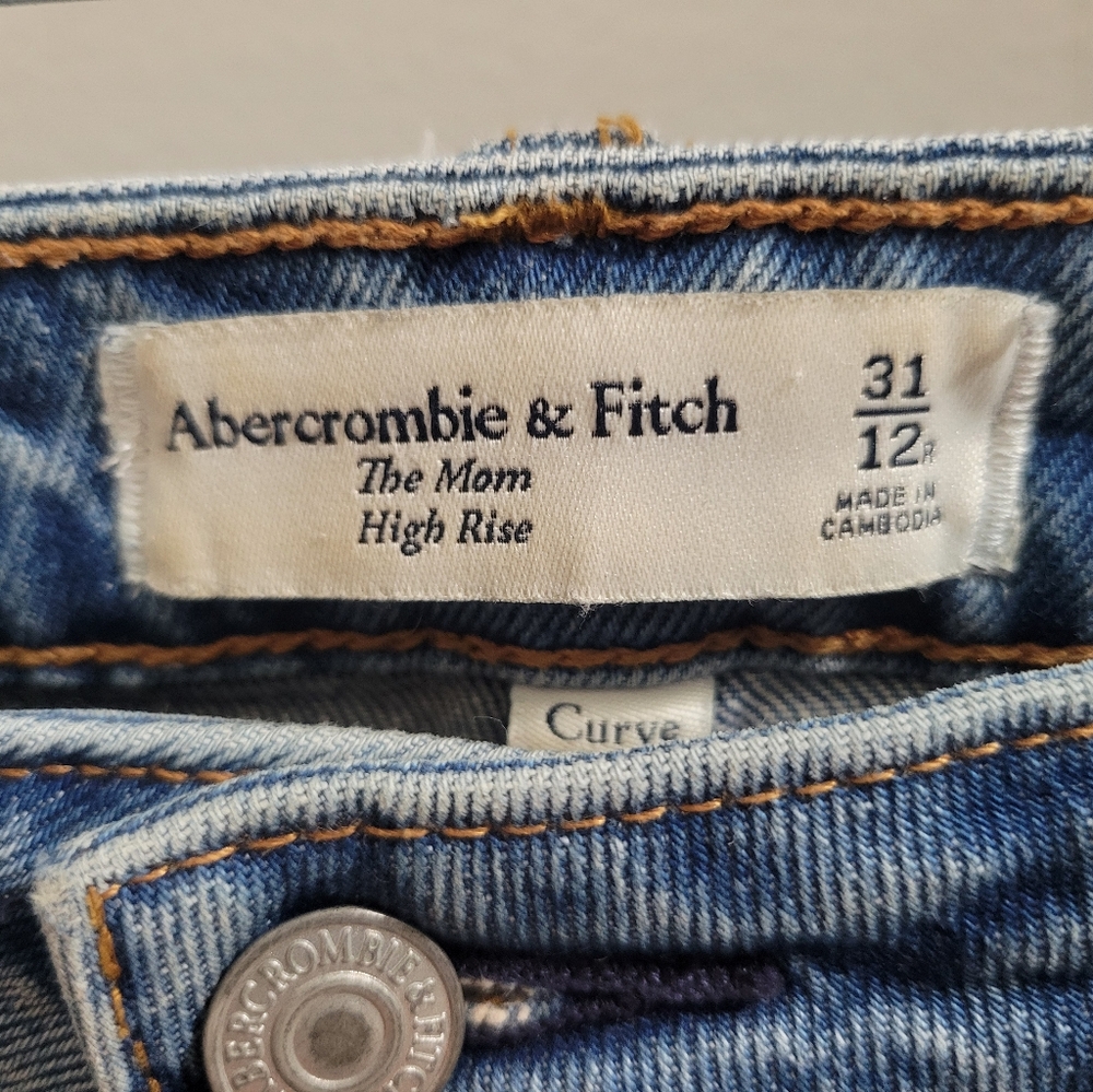 Abercrombie & Fitch Distressed Blue Jeans - Picture 2 of 3